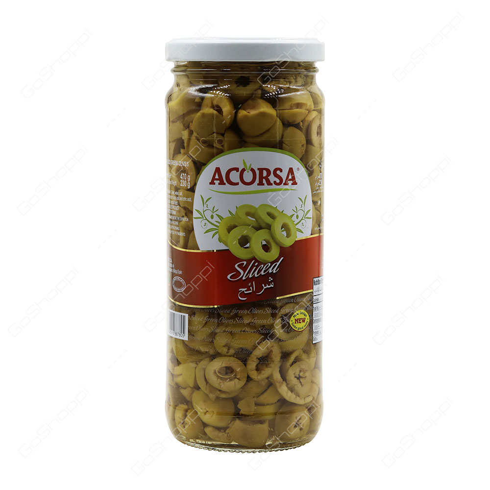 Acorsa Sliced Green Olives 470 g