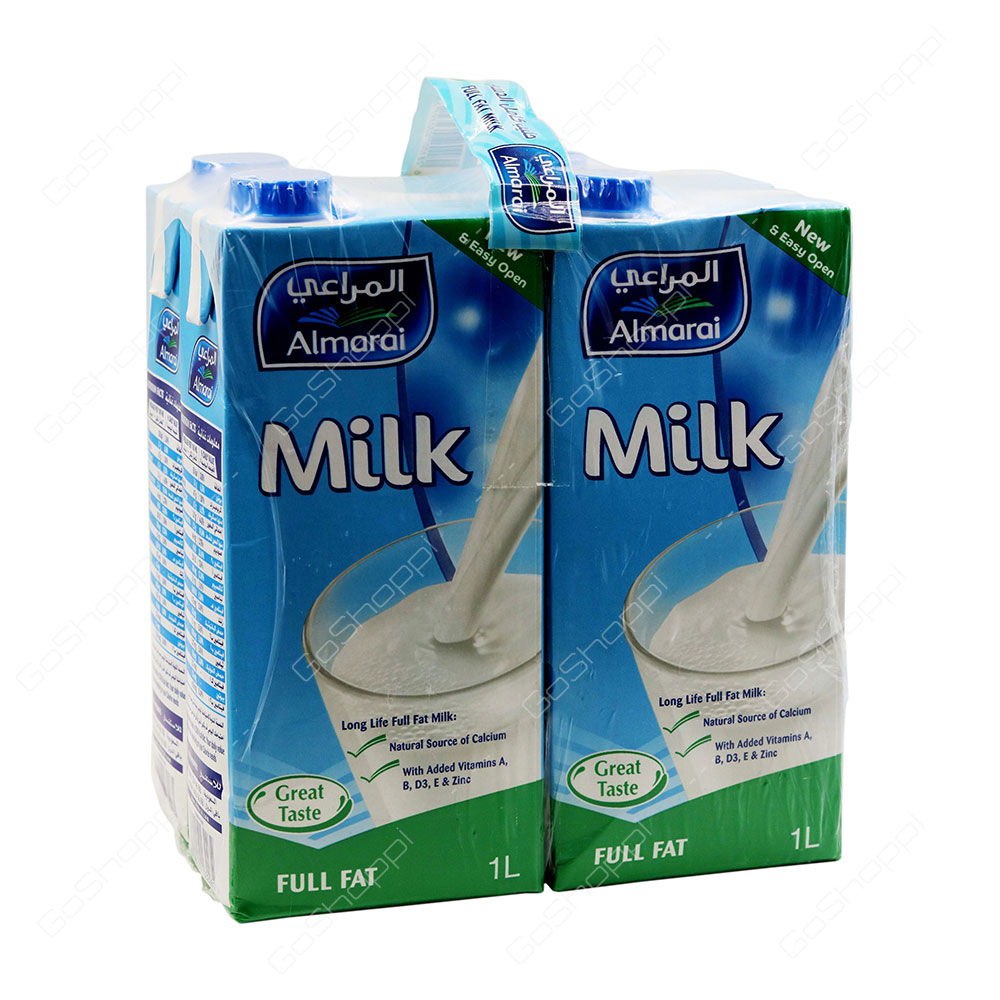 Almarai Long Life Full Fat Milk 4X1 l