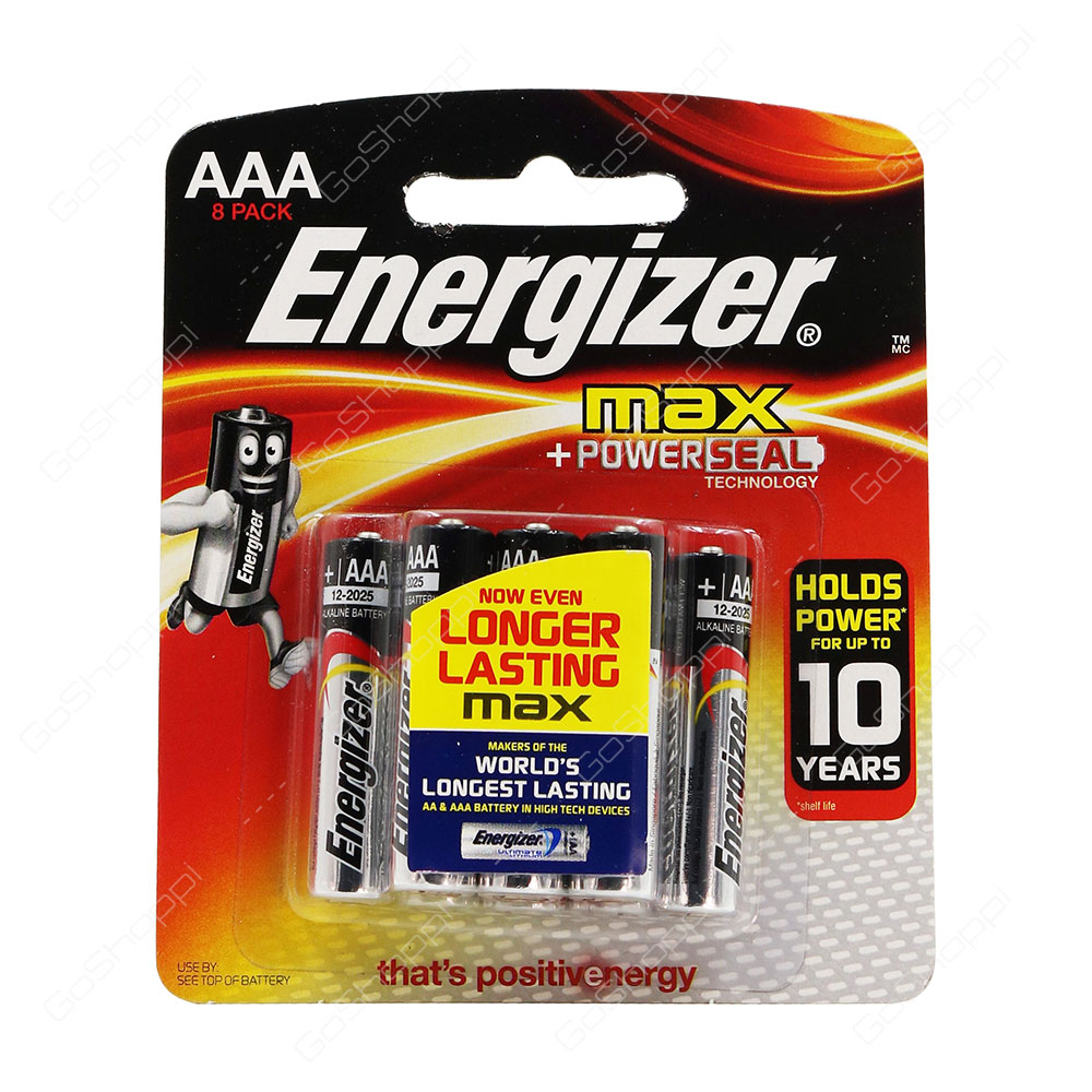 Energizer Max Power Seal AAA Batteries 8 Pack