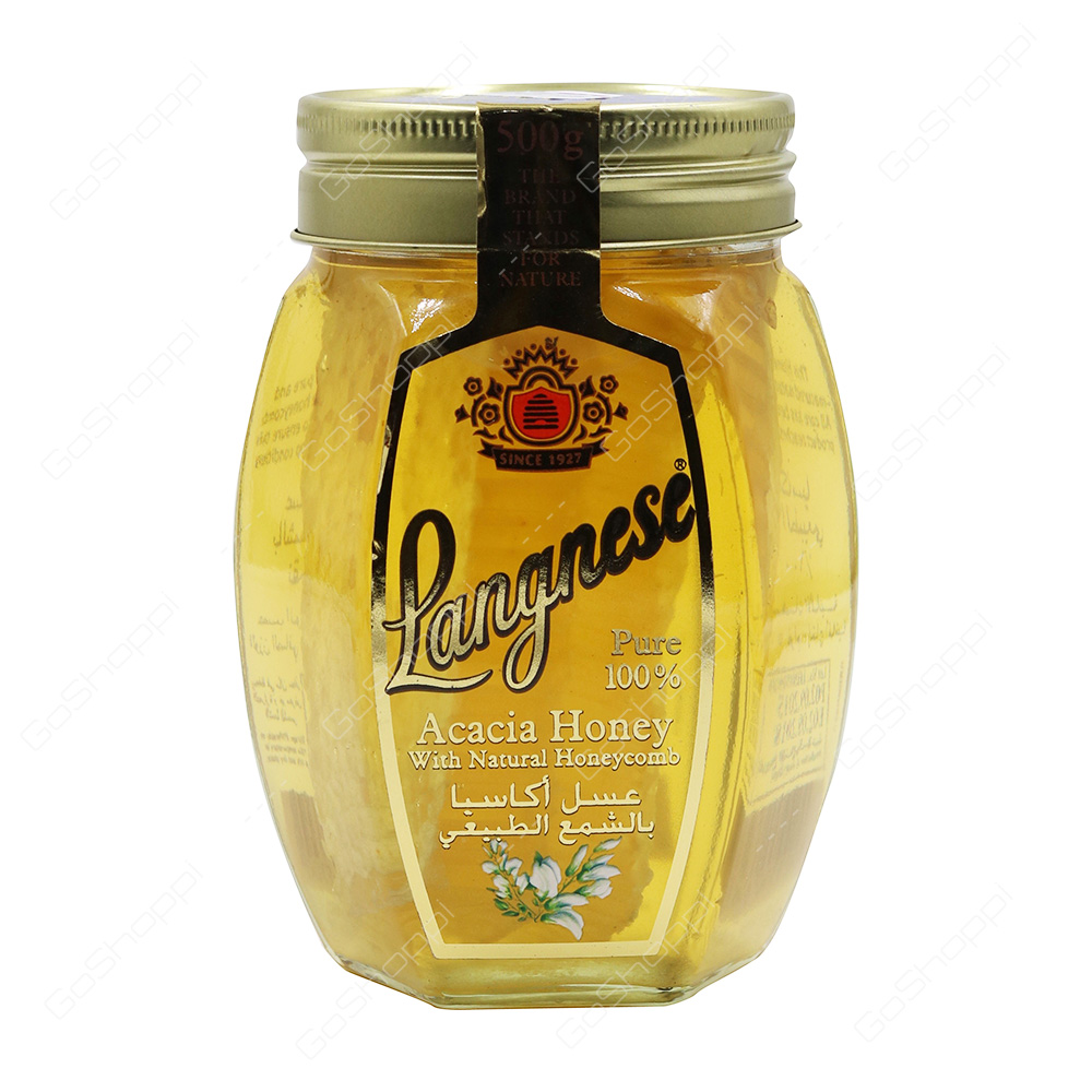 Langnese Acacia Honey with Natural Honeycomb 500 g