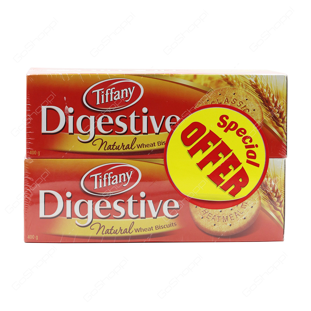 Tiffany Digestive Natural Wheat Biscuits 2X400 g