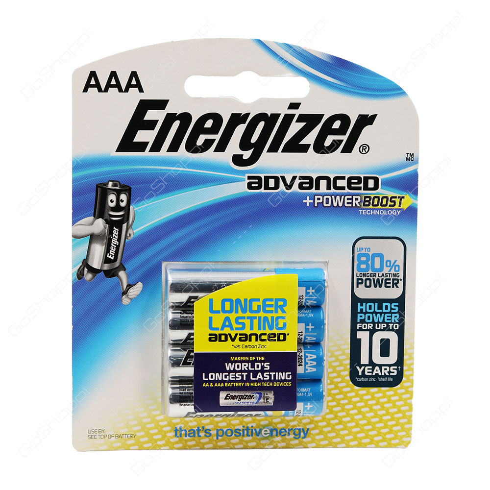 Energizer Advanced Power Boost AAA Batteries 4 Pack