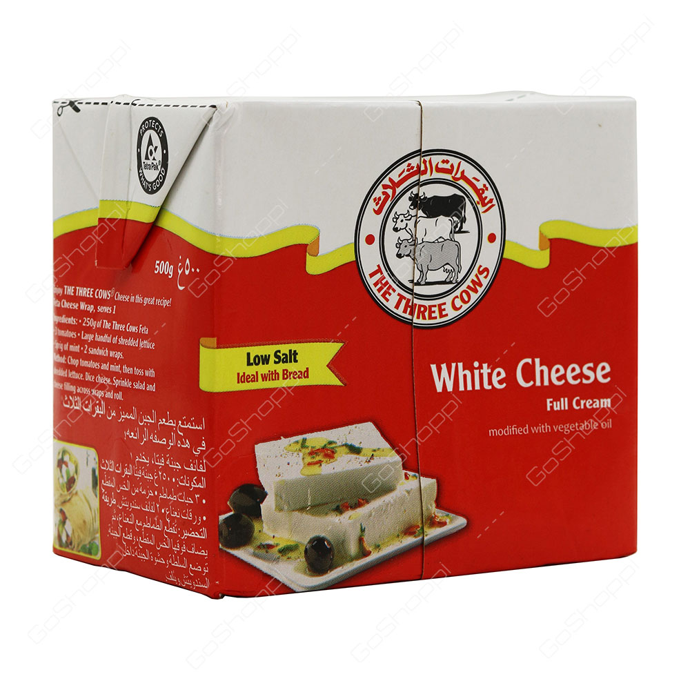 The Three Cows White Cheese Full Cream Low Salt 500 g