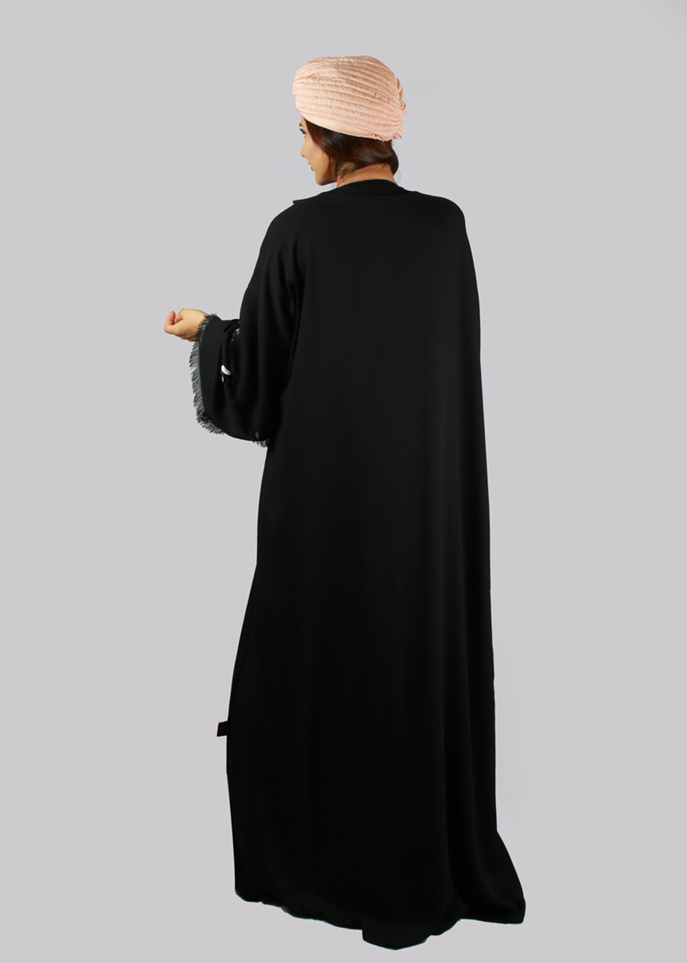 Al Jumairi Butterfly Pattern Abaya - AJ2159
