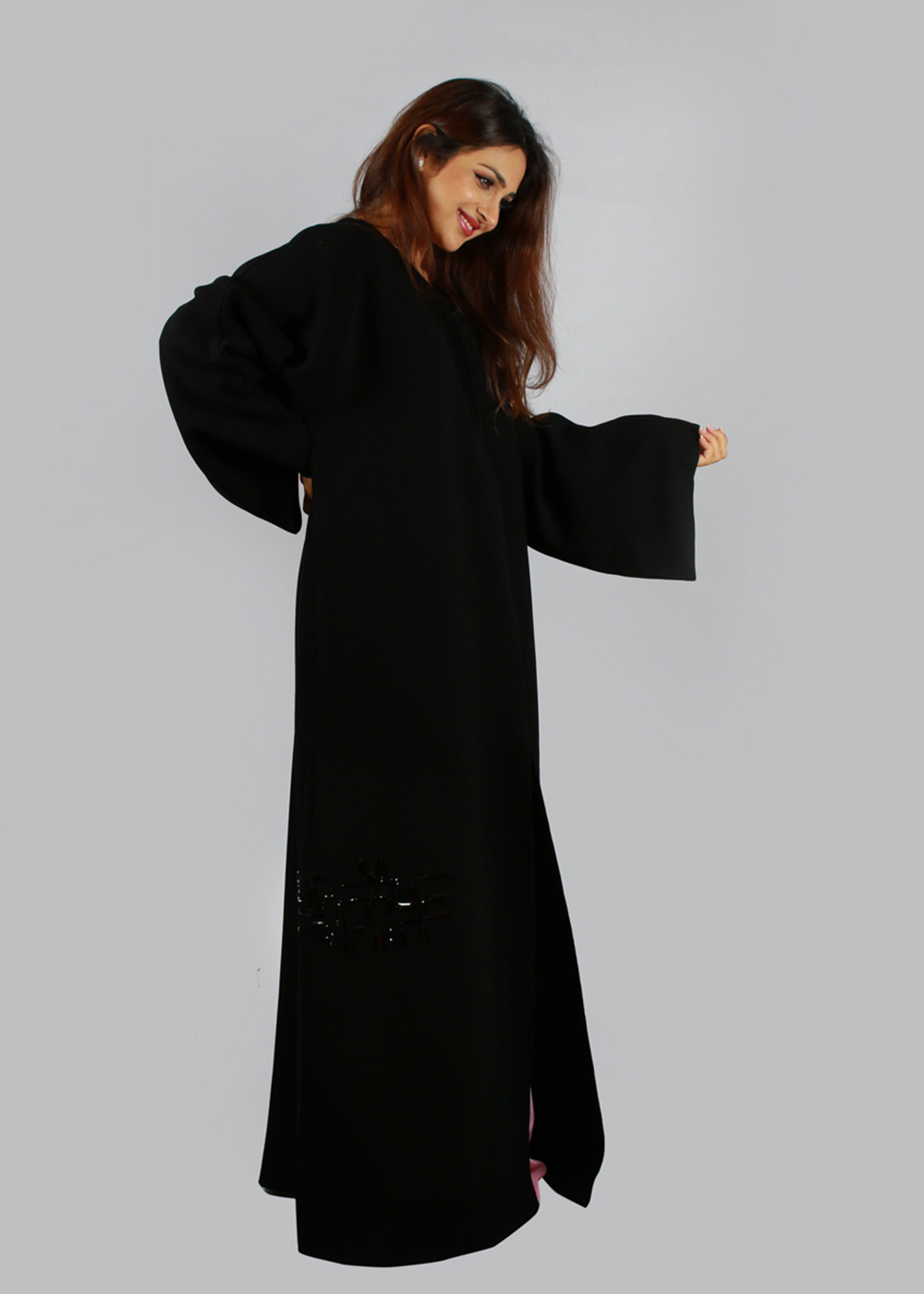 Al Jumairi Crystal Designed Abaya - AJ2127