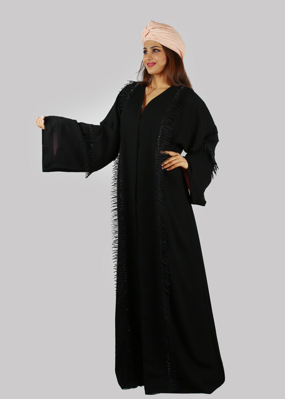 Al Jumairi Dantil Pattern Abaya - AJ2162