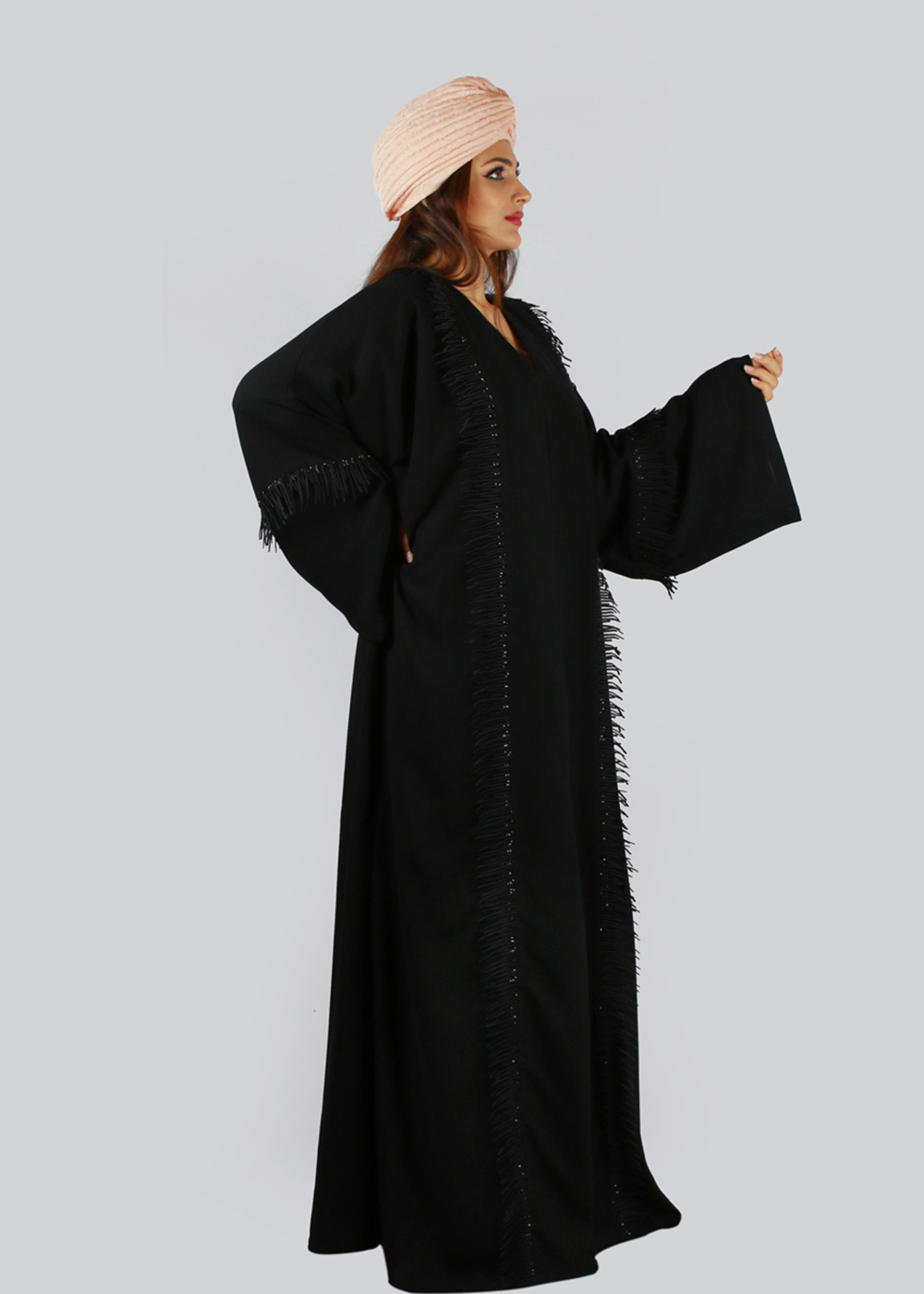 Al Jumairi Dantil Pattern Abaya - AJ2162