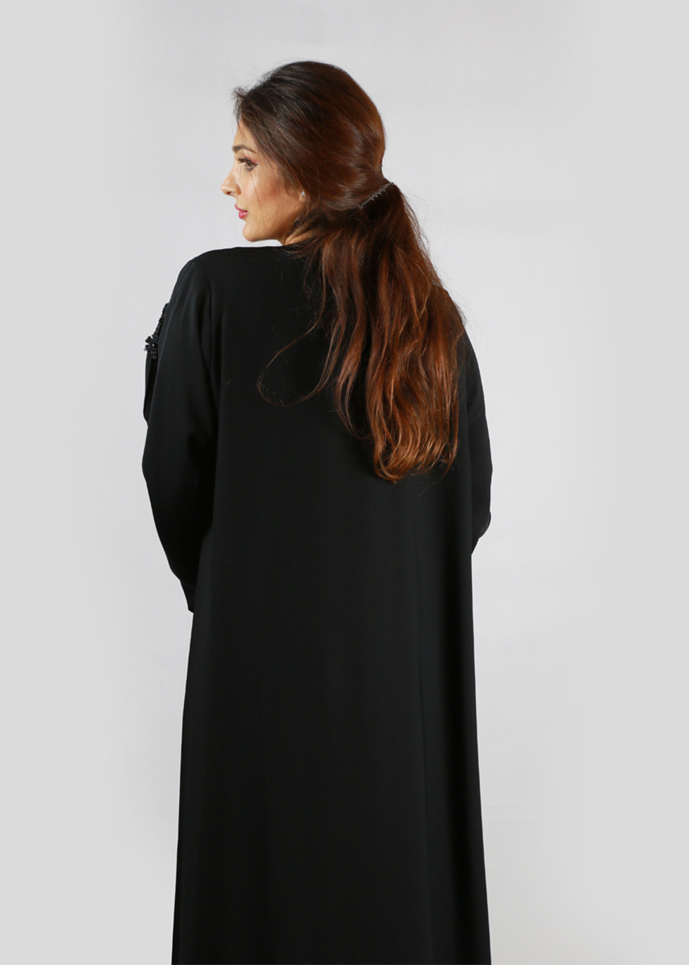 Al Jumairi Fancy Laced Abaya - AJ2139
