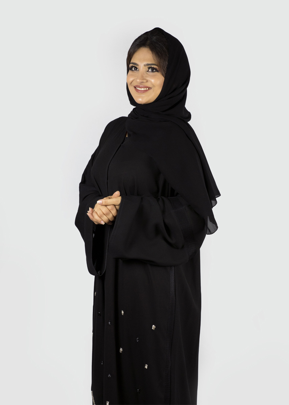 Al Jumairi Fancy Outline Abaya - AJ2167