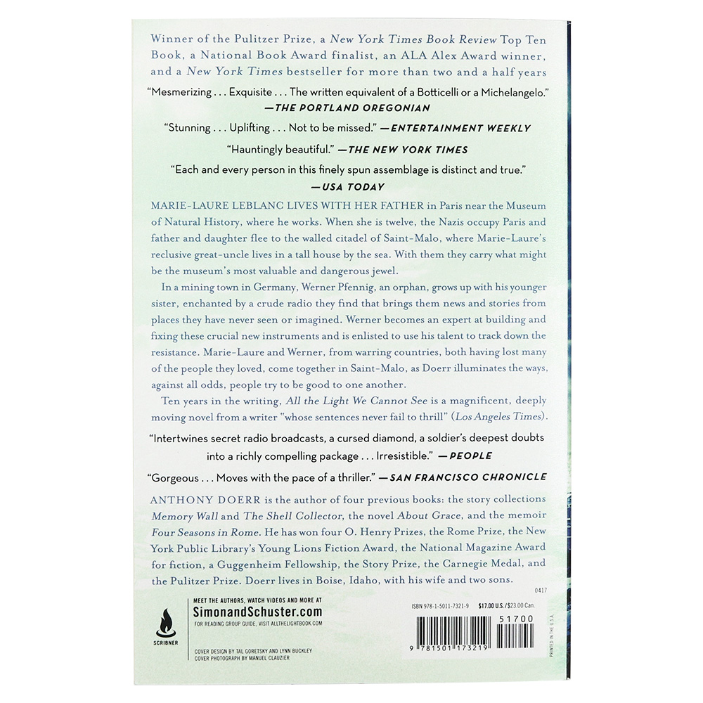 All The Night We Cannot See By Anthony Doerr