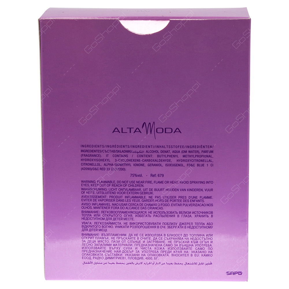 Alta Moda Elite Pour Femme Eau De Toilette 100ml
