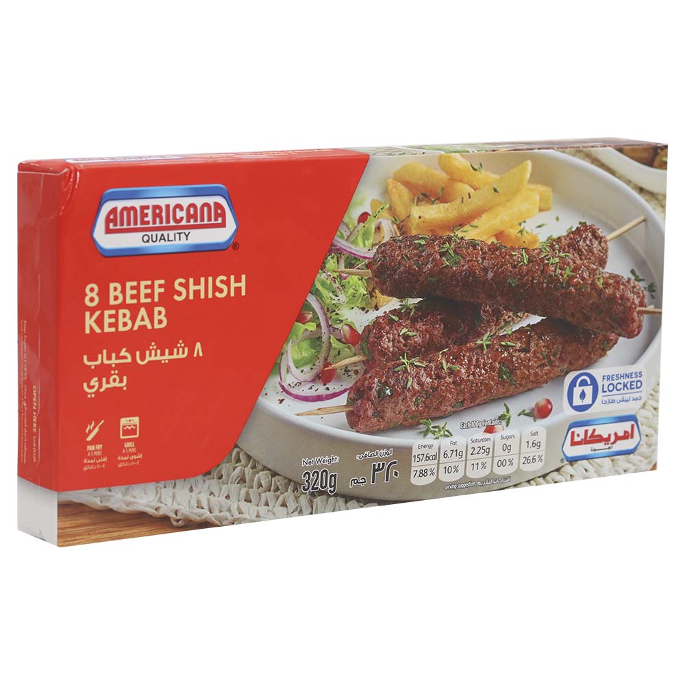 Americana Quality 8 Beef Shish Kebab 320g