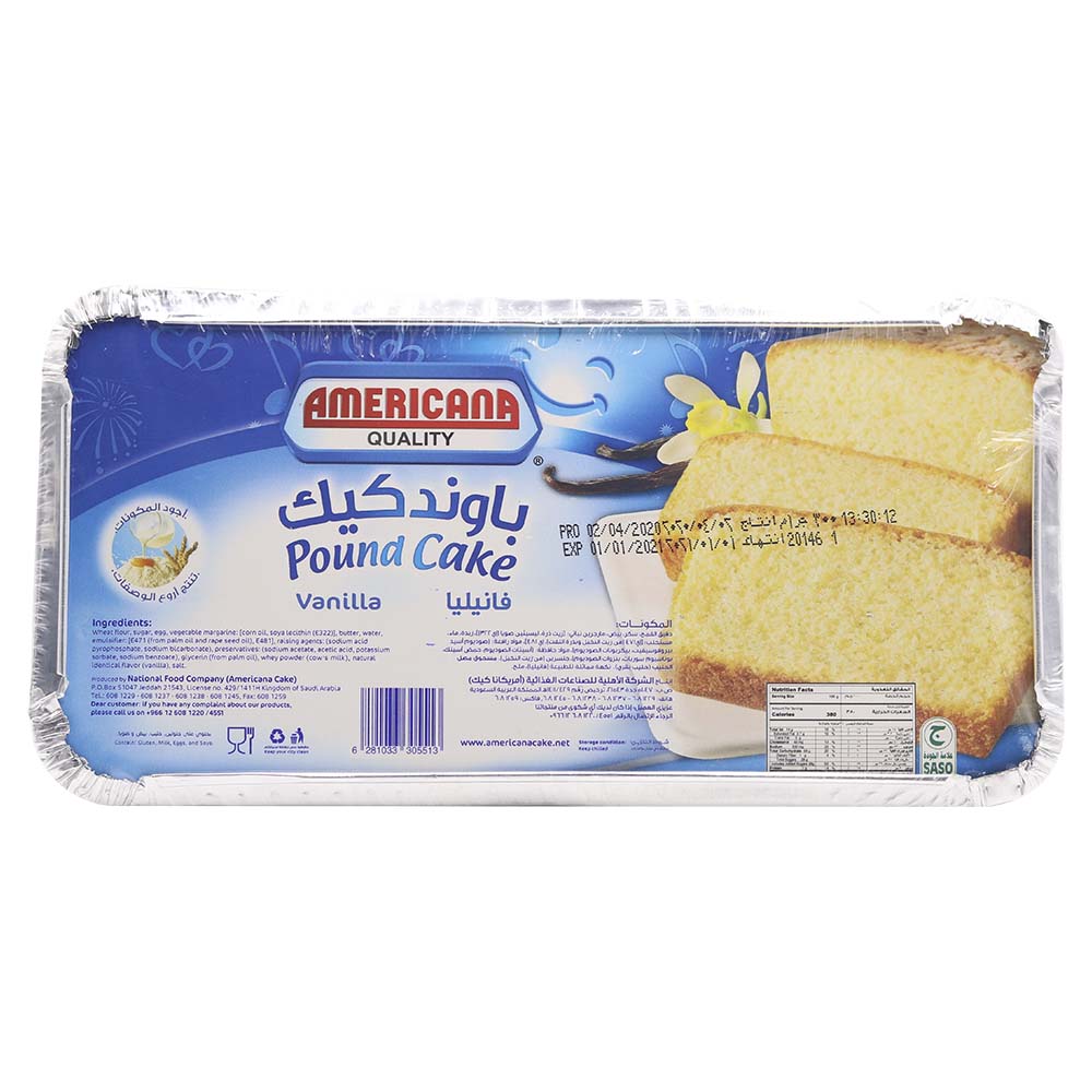 Americana Quality Pound Cake Vanilla 300g