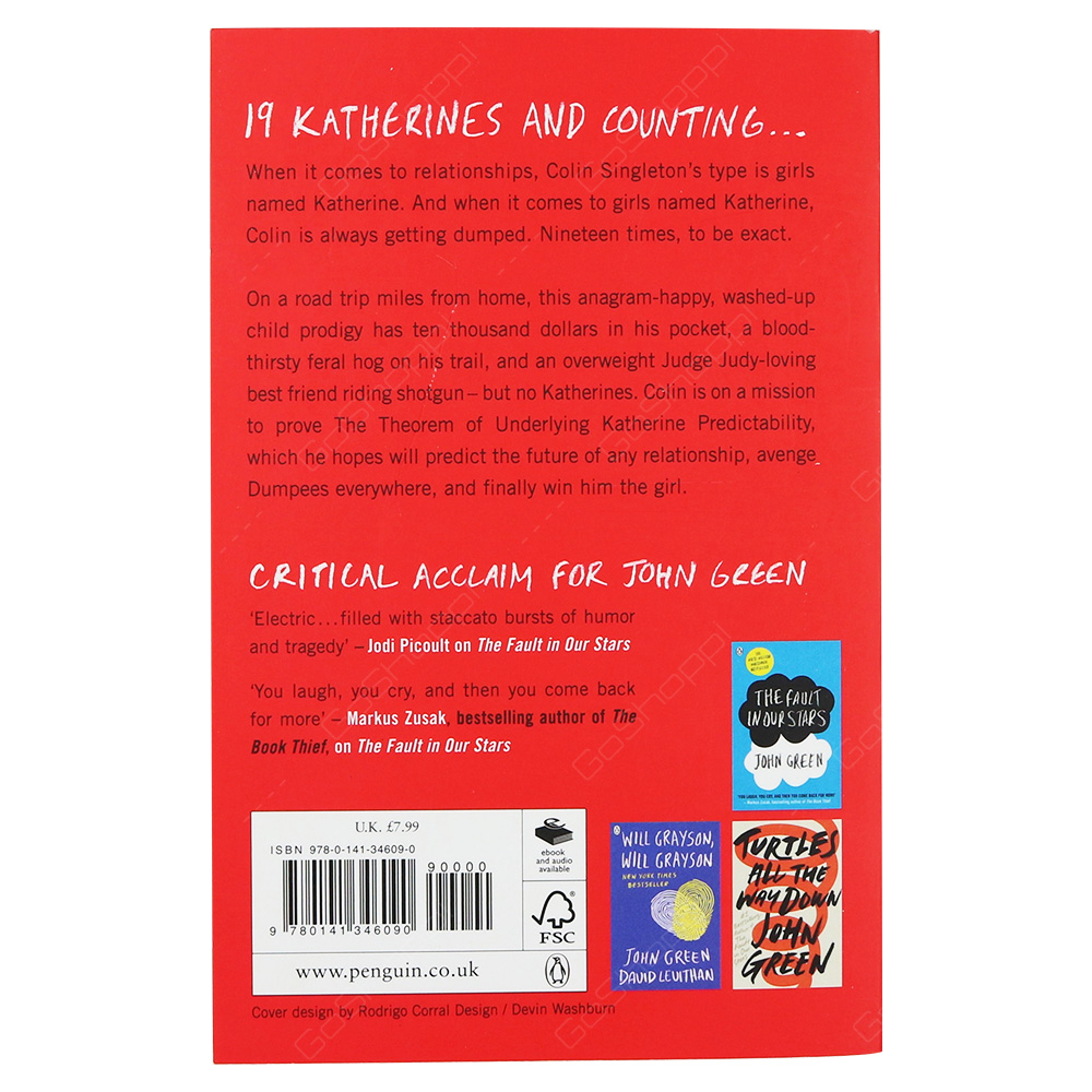 An Abundance Of Katherines By John Green