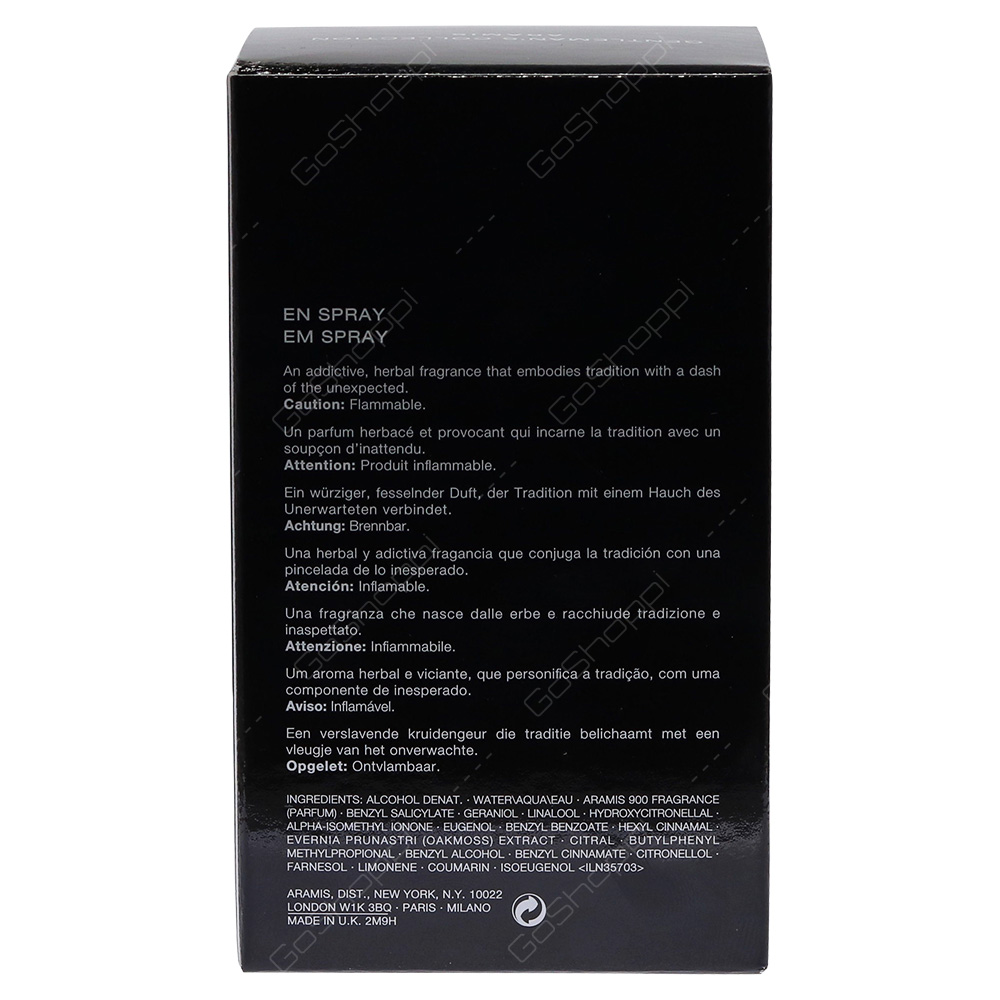 Aramis 900 Herbal Eau De Cologne For Men 100ml