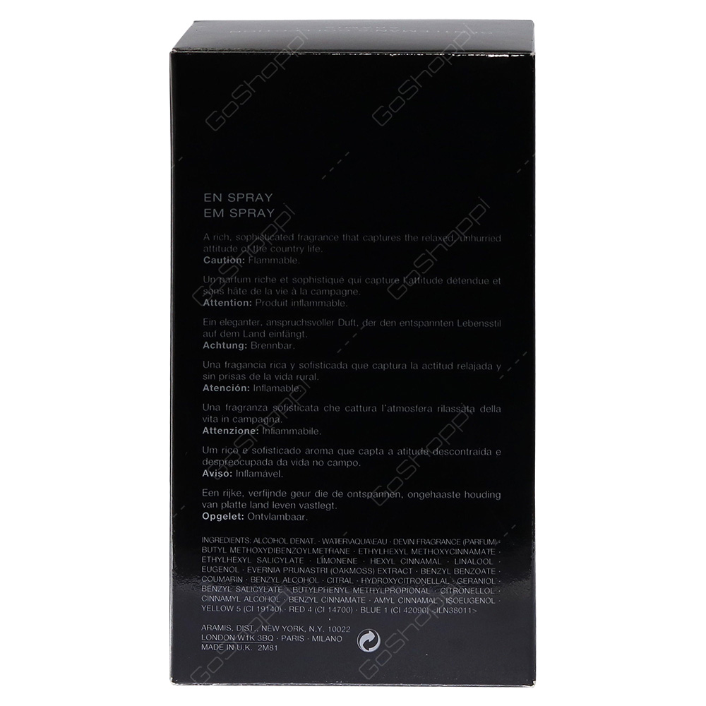 Aramis Devin Country Eau De Cologne For Men 100ml