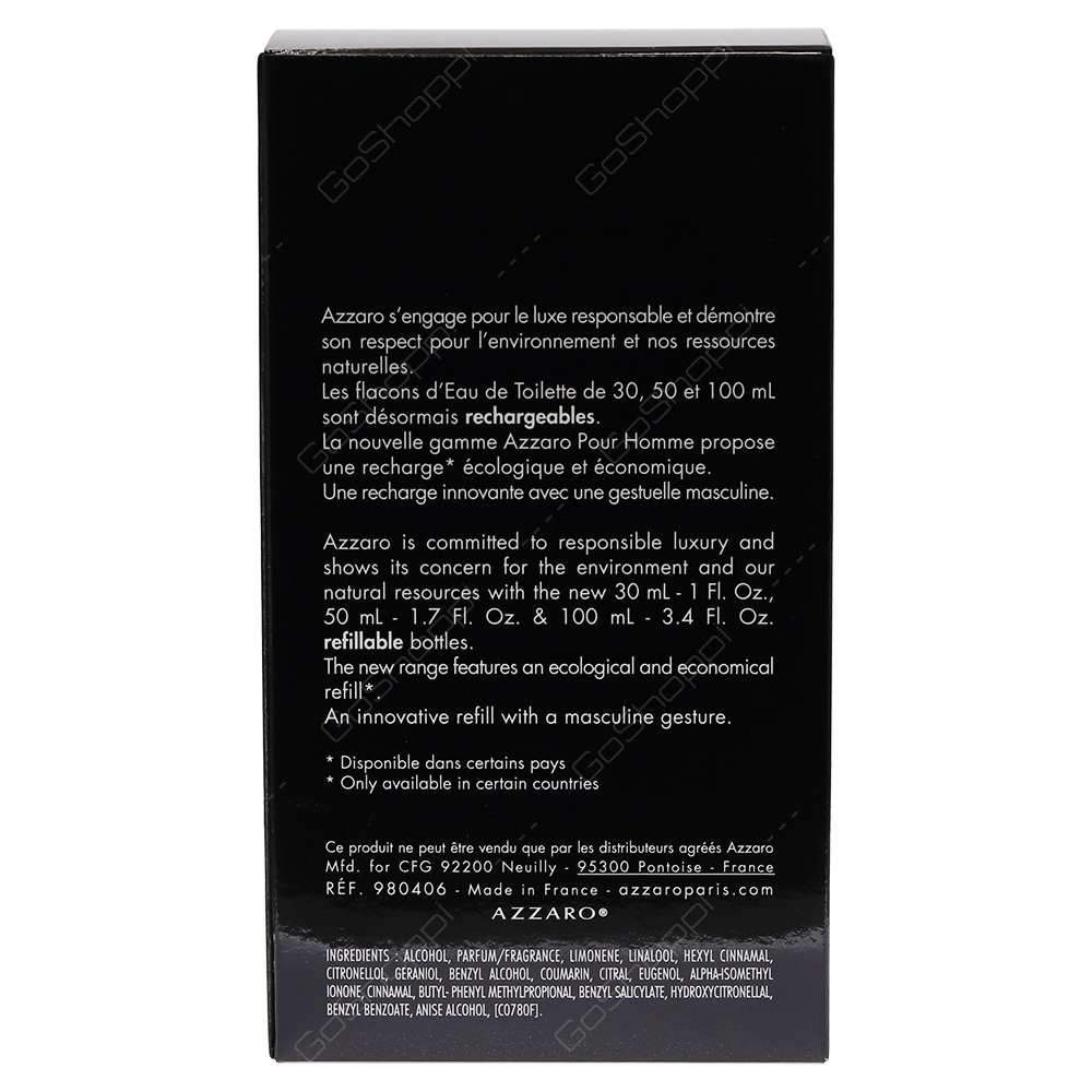 Azzaro Pour Homme Eau De Toilette 100ml