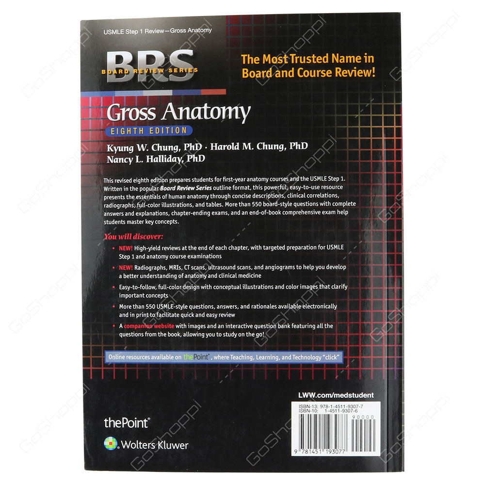 BRS Gross Anatomy By Kyung Won Chung