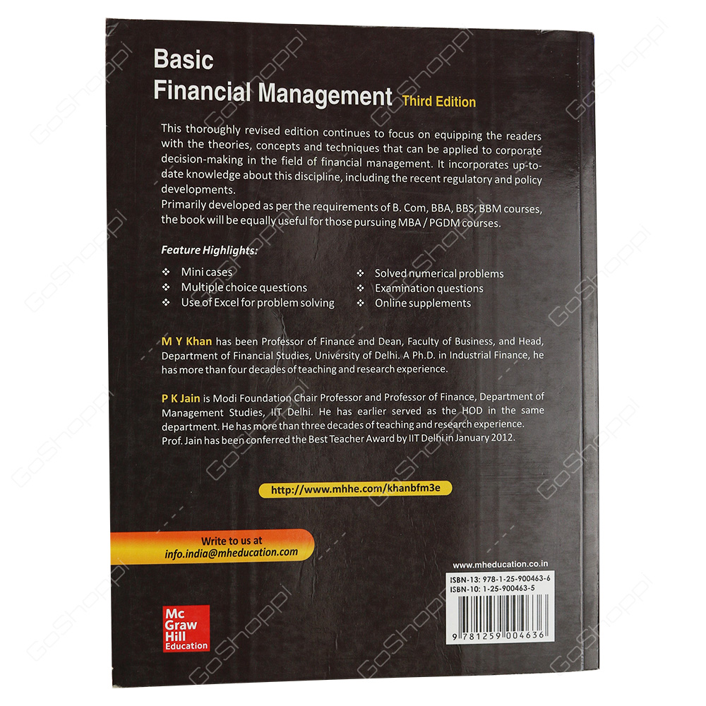 Basic Financial Management By M Y Khan