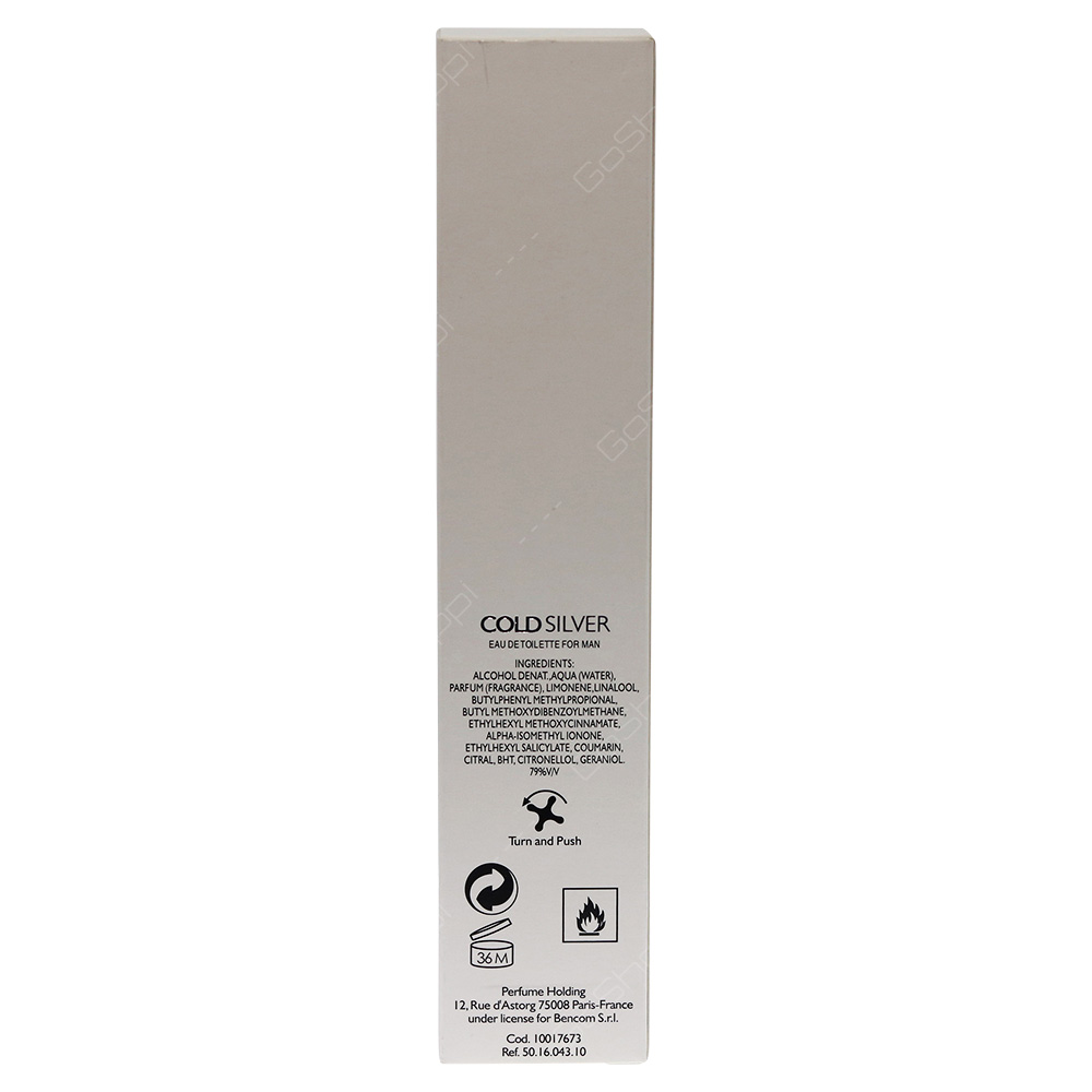 Benetton Cold Silver For Men Eau De Toilette 100ml