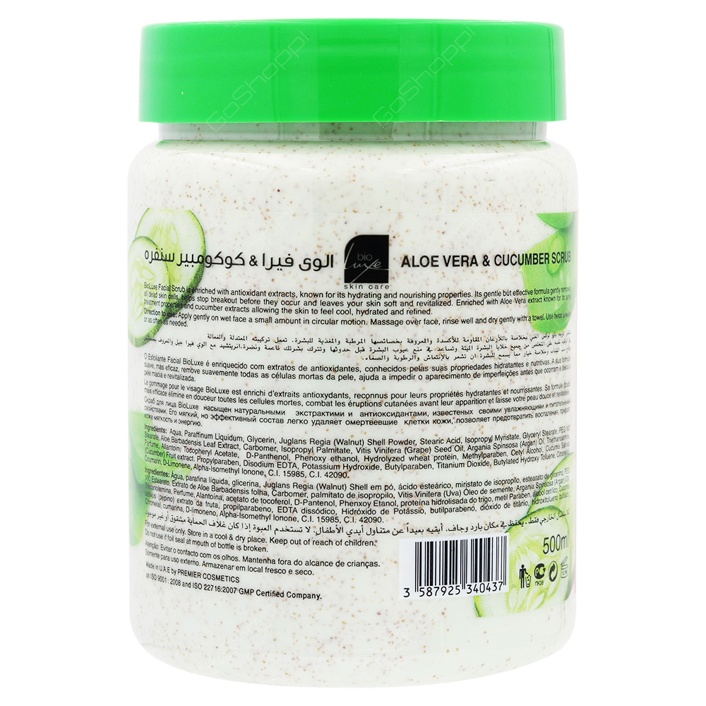 Bio Luxe Aloe Vera And Cucumber Scrub