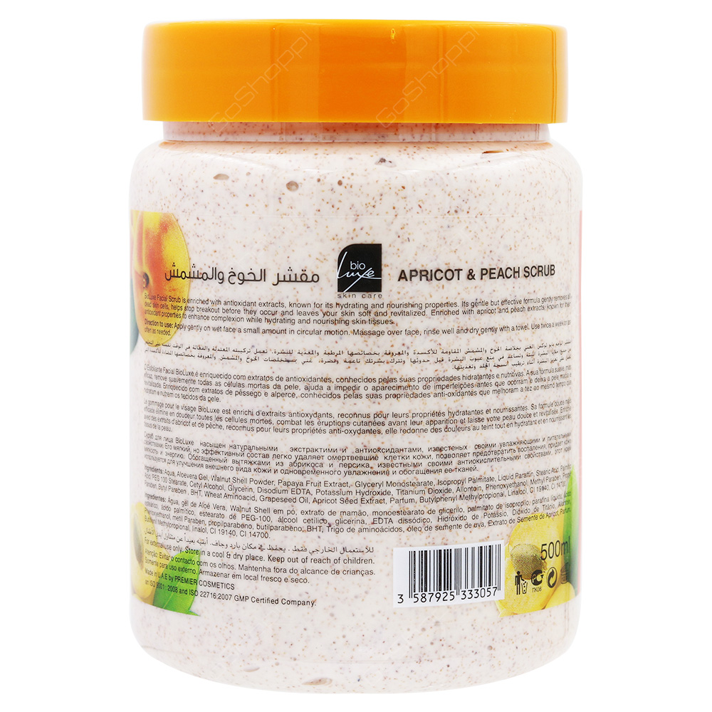 Bio Luxe Apricot And Peach Scrub