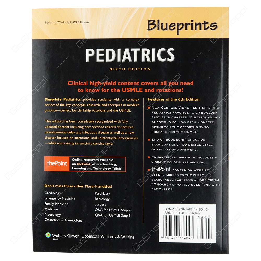Blueprints Pediatrics By Bradley S. Marino