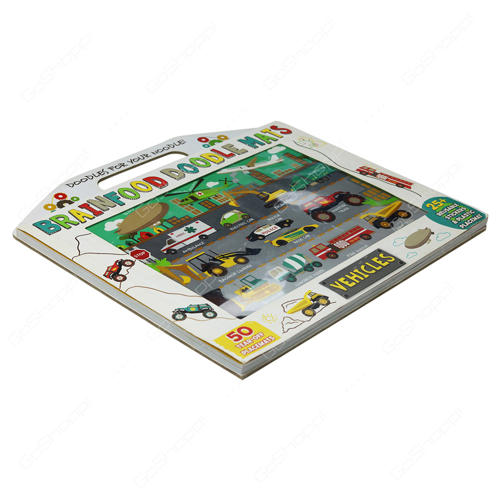 Brainfood Doodle Mats - Vehicles By Laura Dower