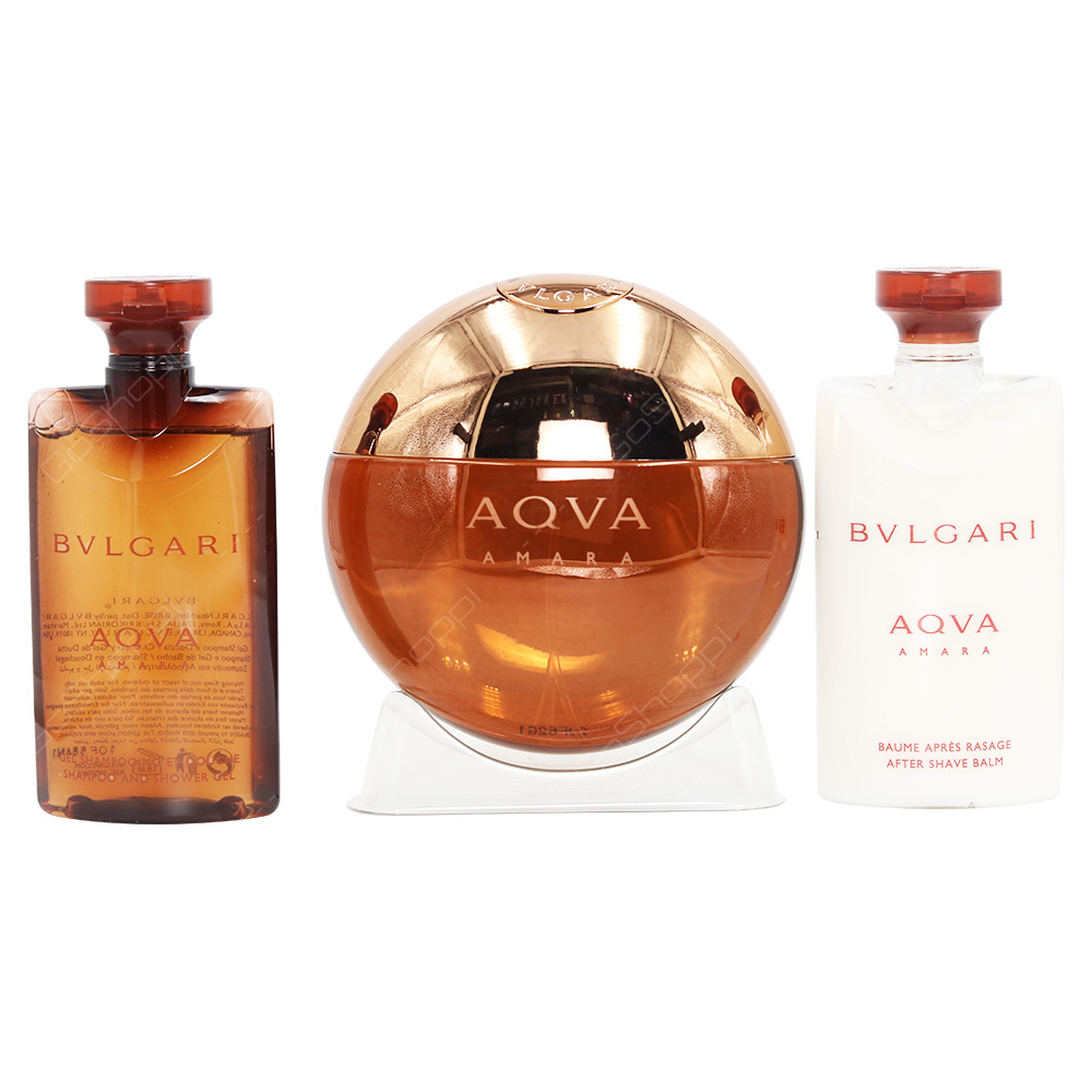 Bvlgari Aqua Amara Gift Set For Men 4pcs