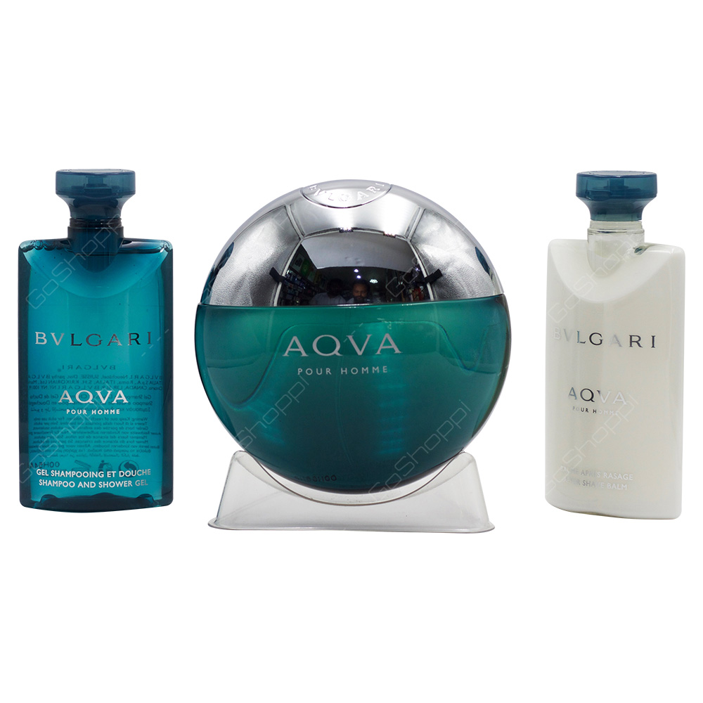Bvlgari Aqua Men Gift Set With Pouch 4pcs