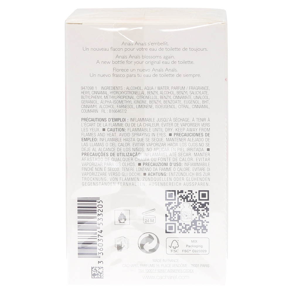 Cacheral Anais For Women Eau De Toilette 100ml
