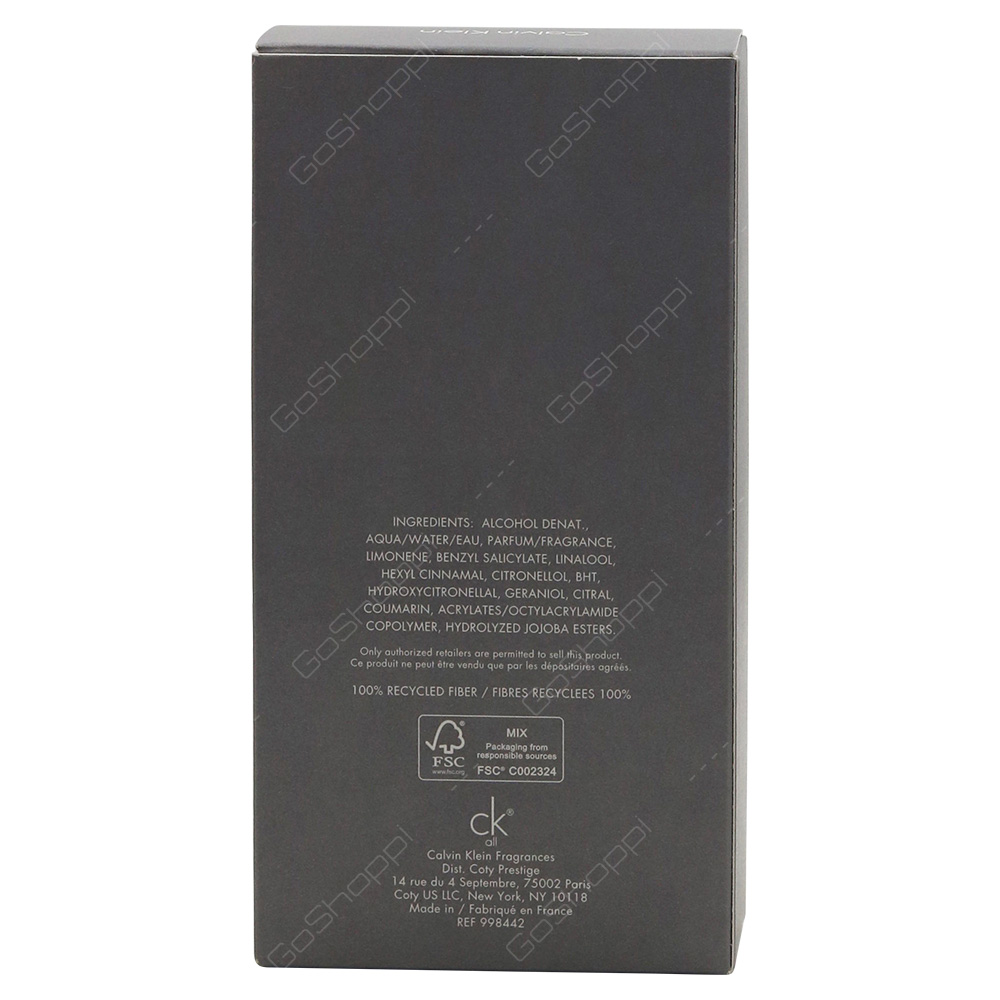 Calvin Klein Ck All Eau De Toilette 200ml