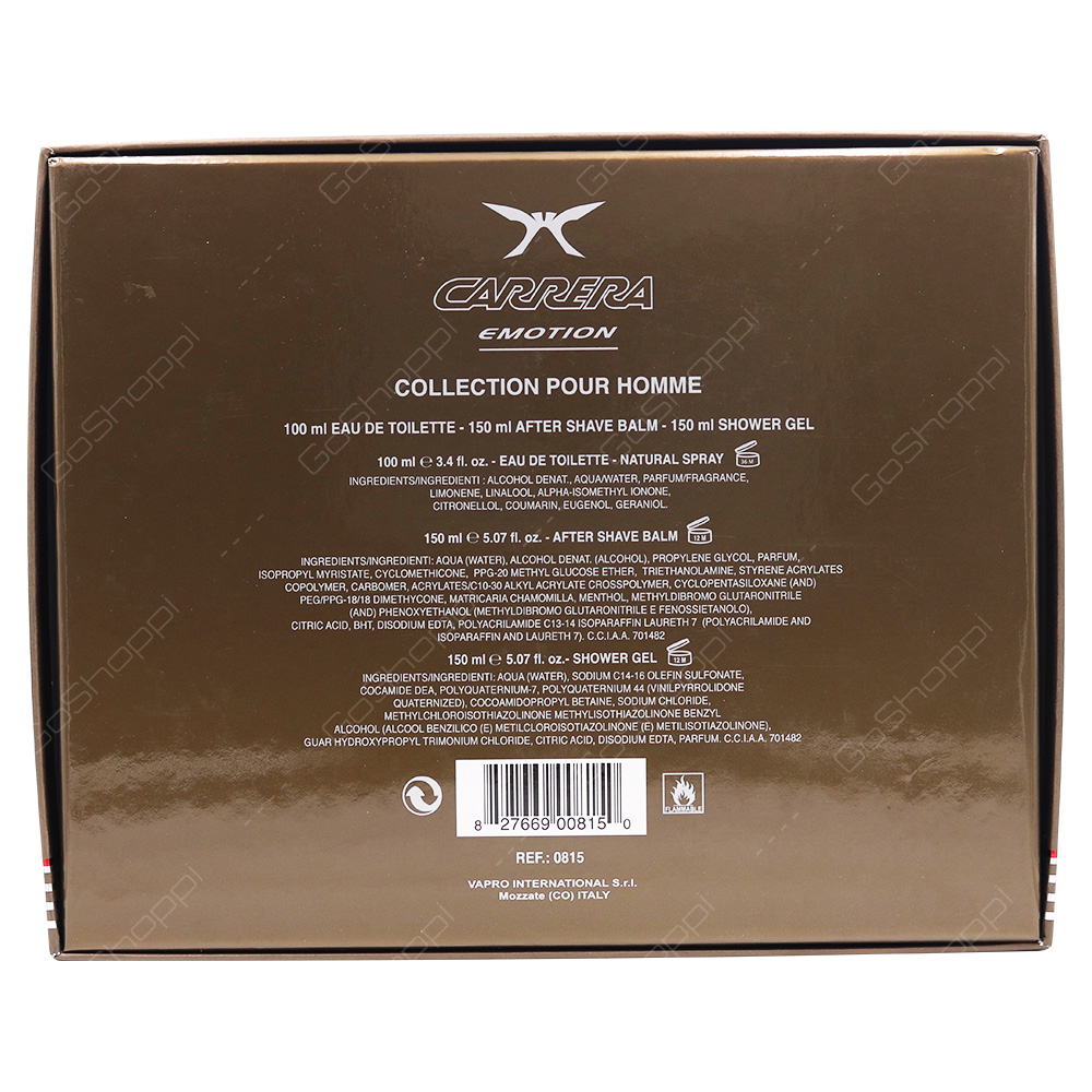 Carrera Emotion Bath Collection For Men Gift Set 3pcs