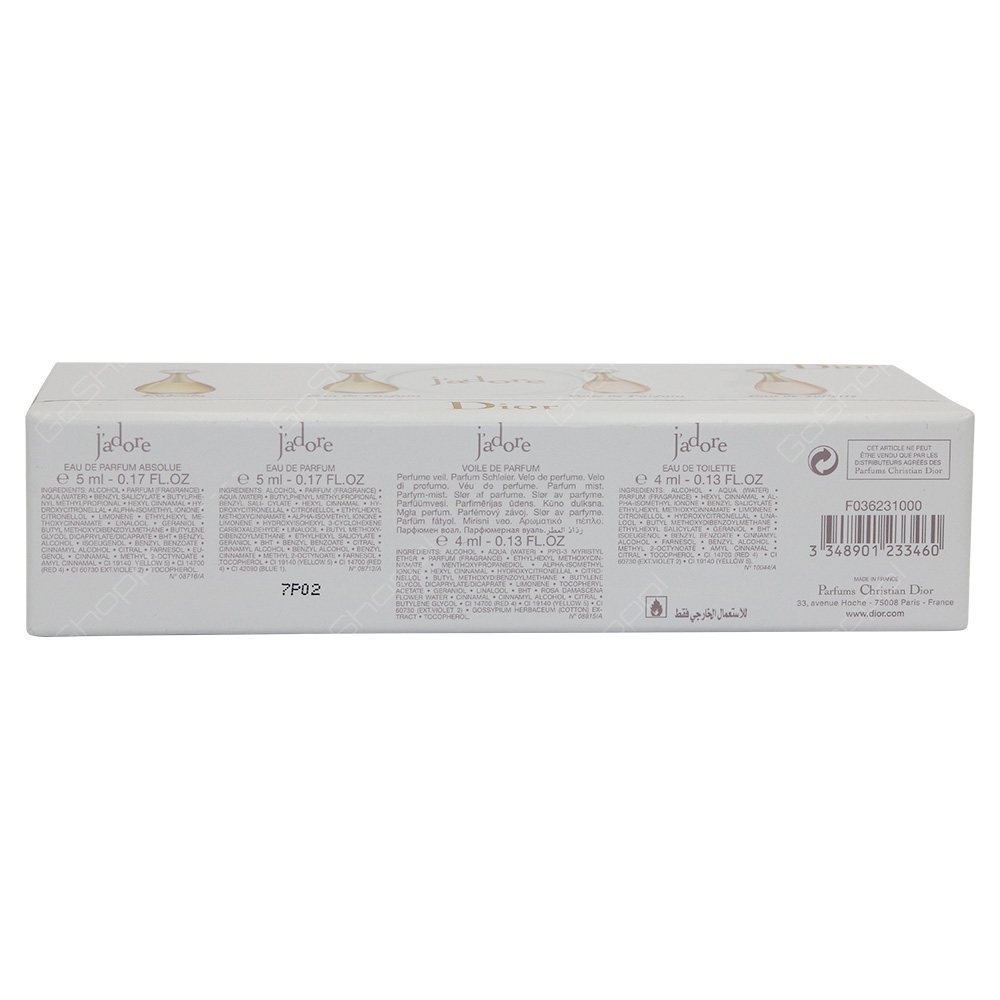 Christian Dior Jadore Mini Set For Women 4pcs