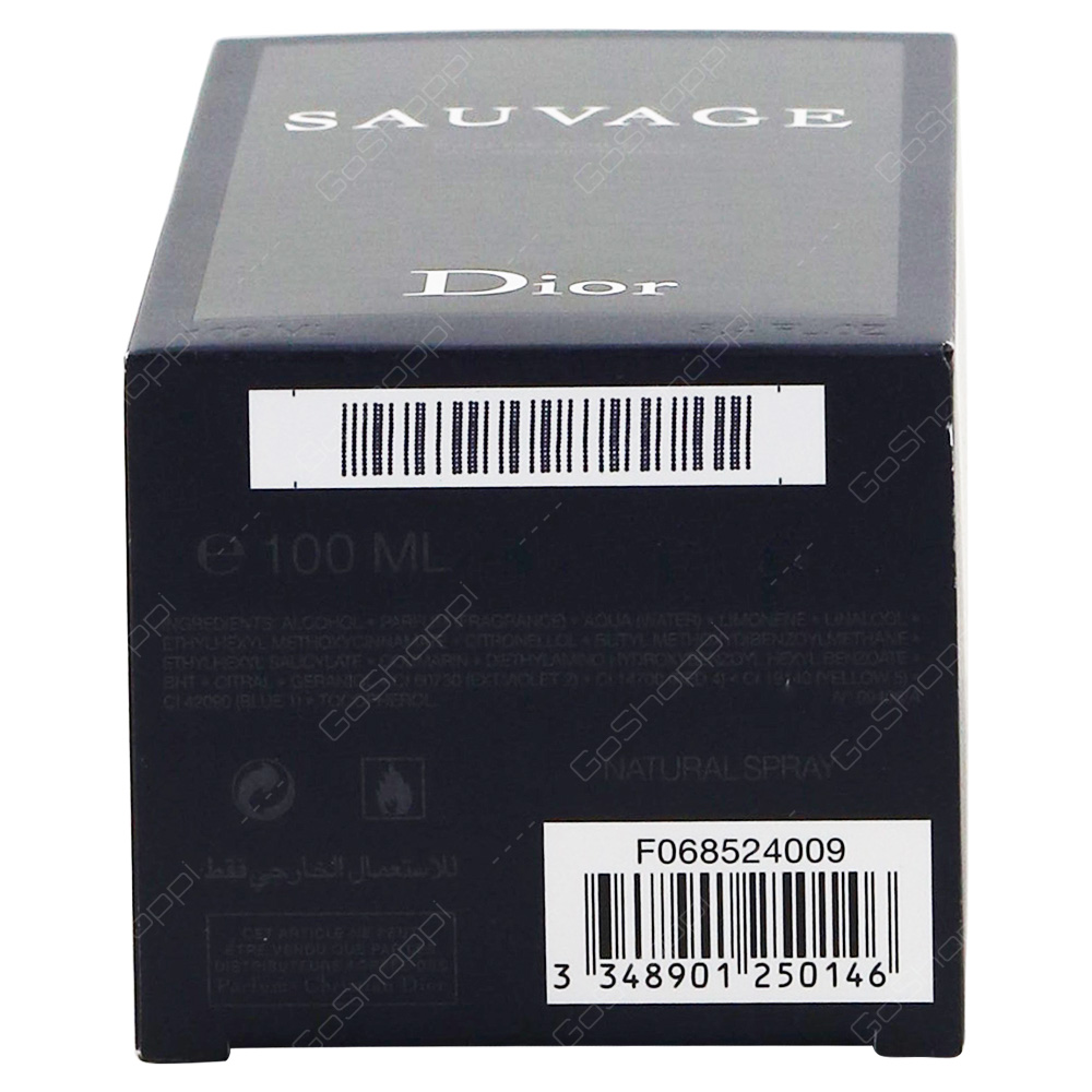 Christian Dior Sauvage For Men Eau De Toilette 100ml