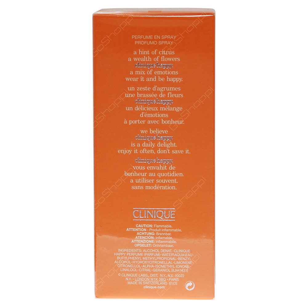 Clinique Happy For Women Eau De Parfum 100ml