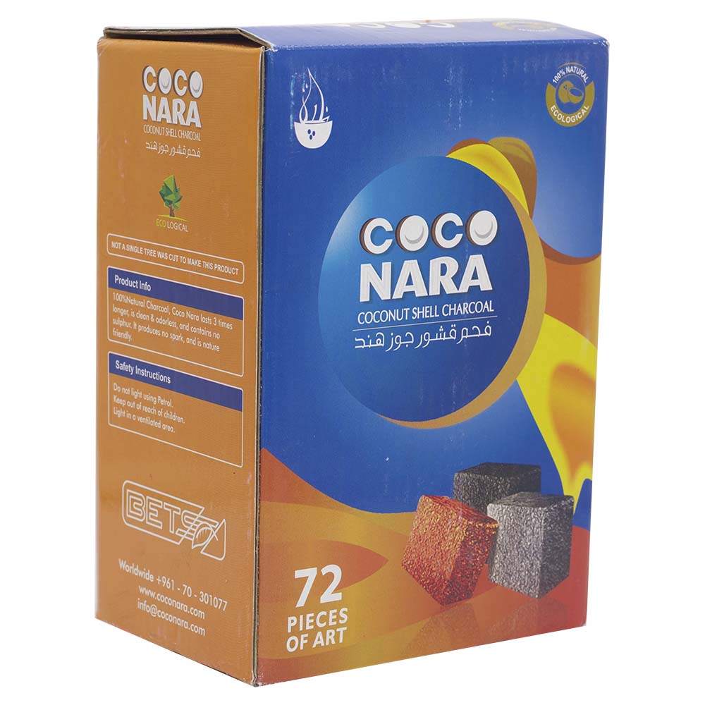 Coco Nara Coconut Shell Charcoal 72 Cubes