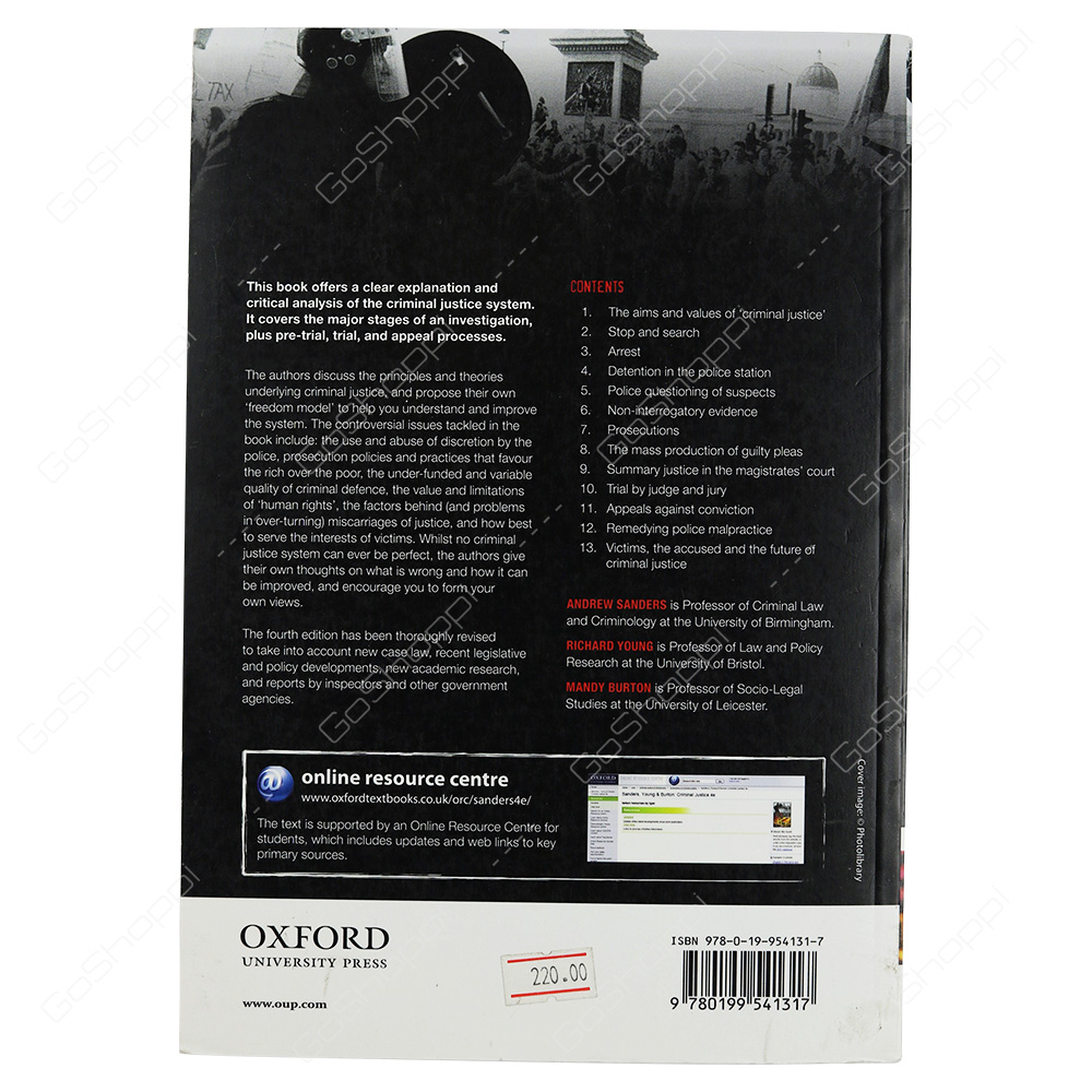 Criminal Justice By Andrew Sanders