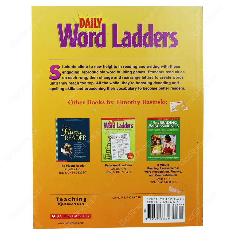 Daily Word Ladders Grades 2-3 By Timothy V Rasinski