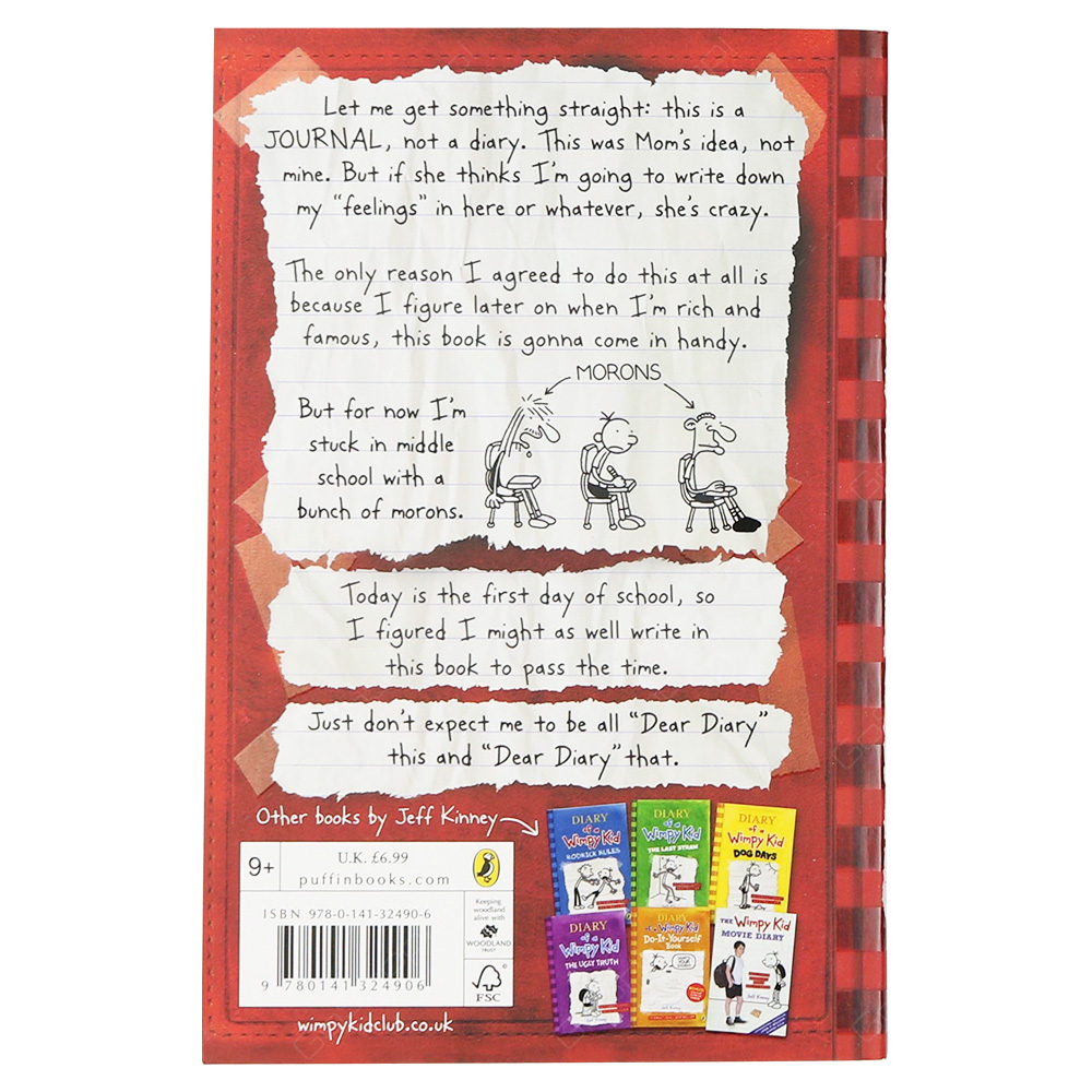Dairy Of A Wimpy Kid By Jeff Kinney Book 1