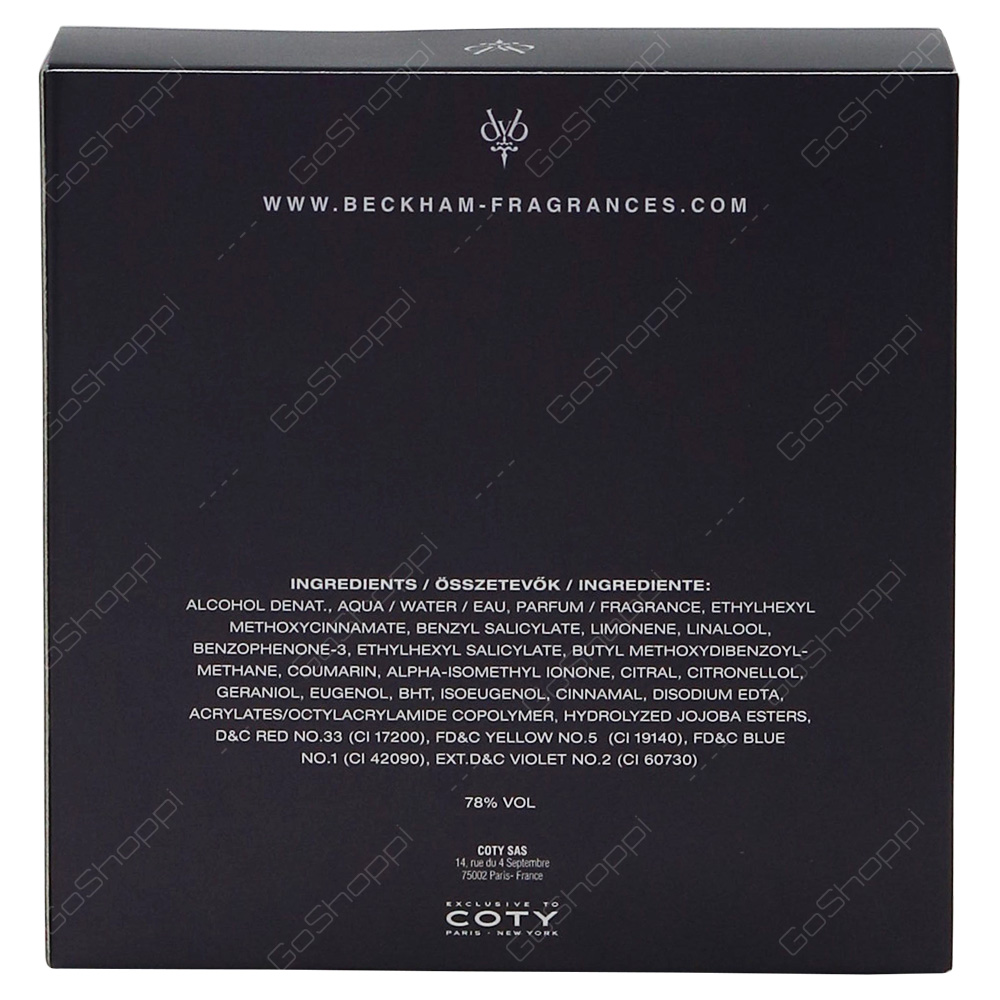 David Beckham Signature For Men Eau De Toilette 75ml