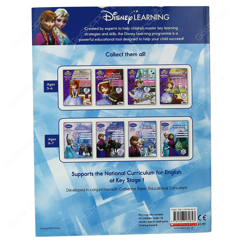 Disney Frozen Words To Learn Learning Workbook