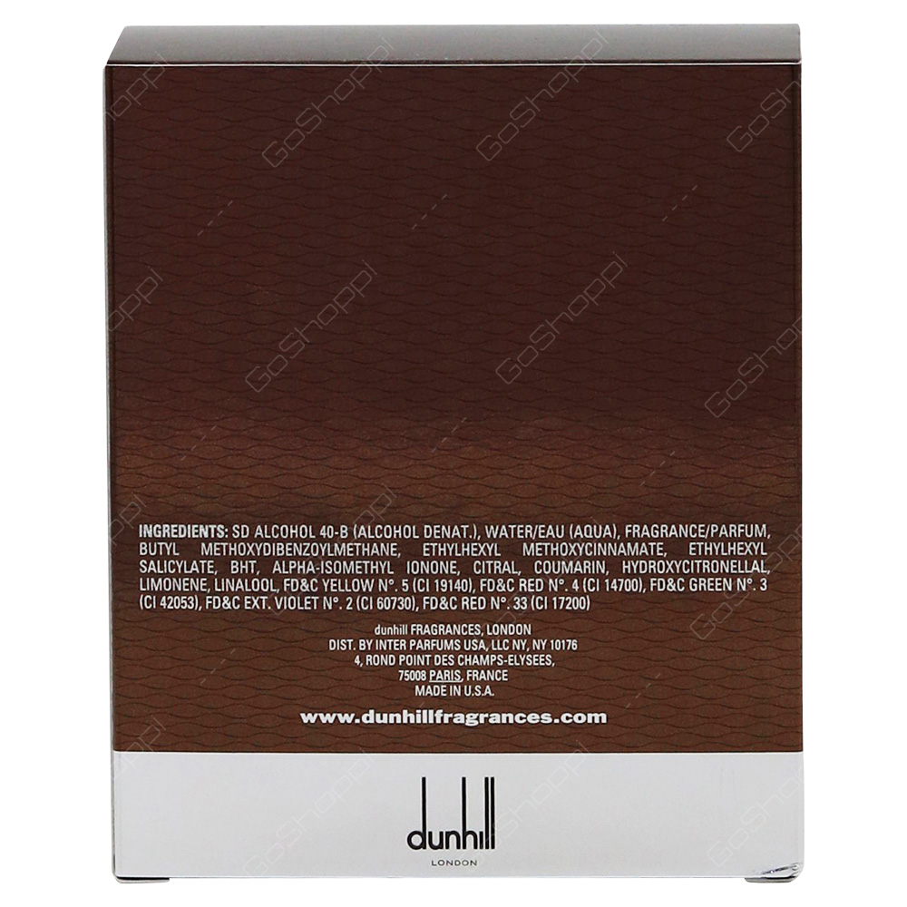 Dunhill Brown For Men Eau De Toilette 75ml