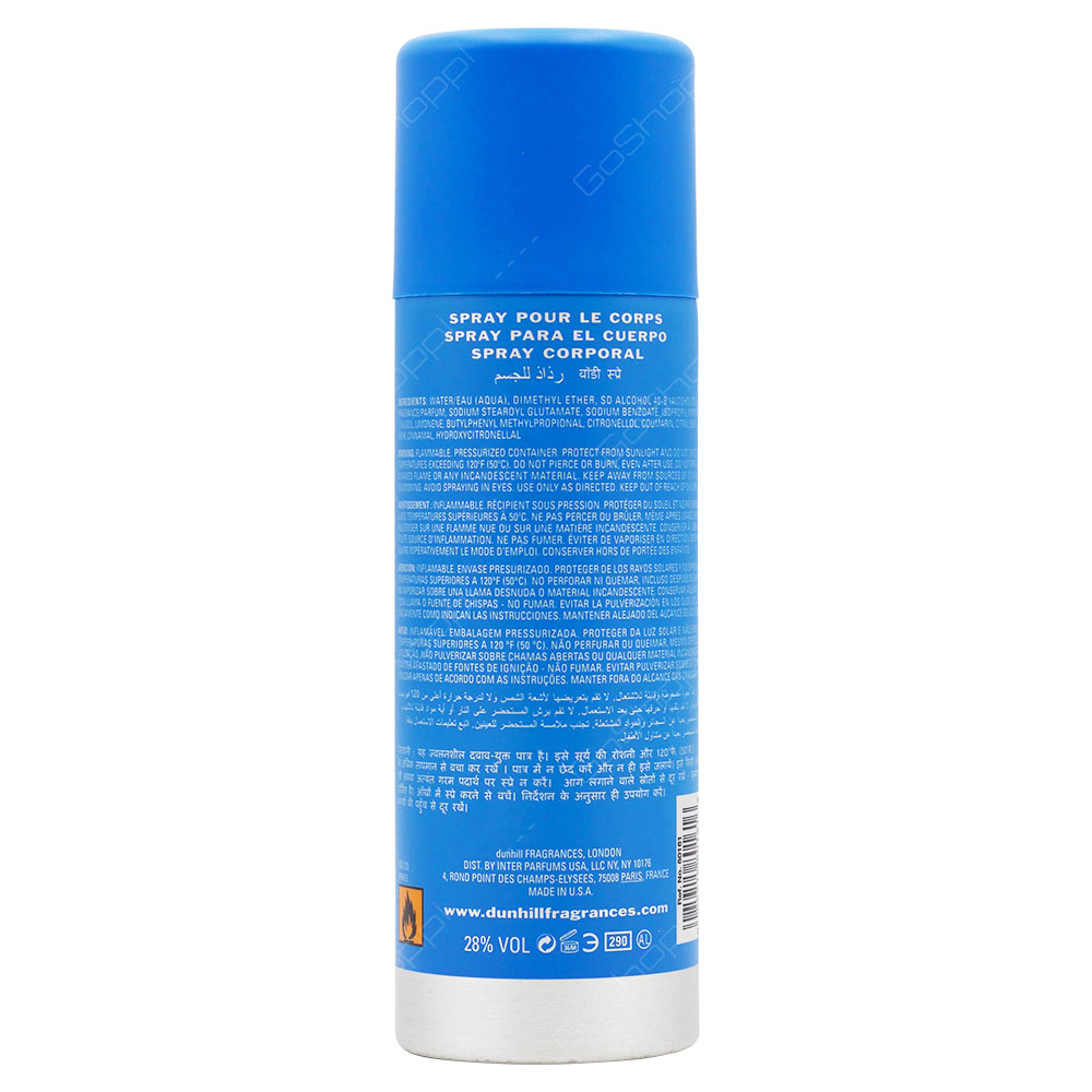 Dunhill Desire Blue Body Spray For Men 195ml
