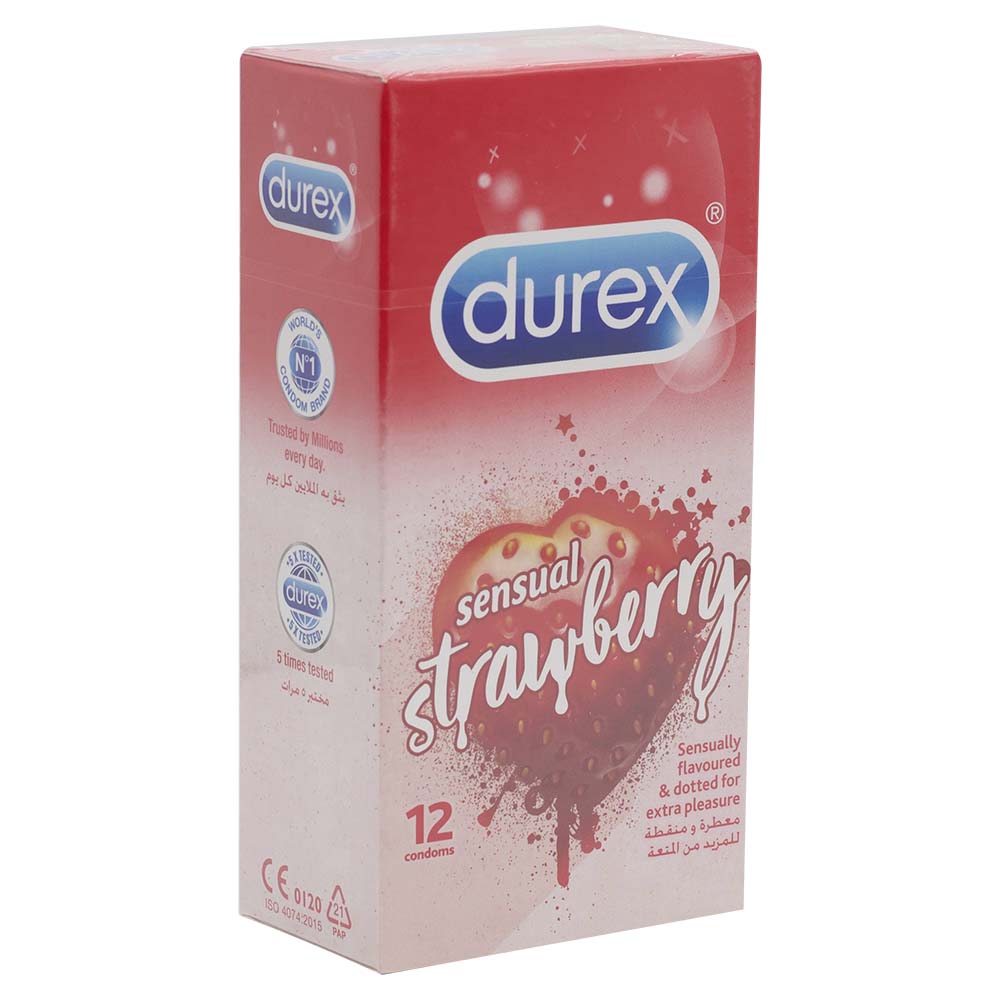Durex Sensual Strawberry Condoms 12pcs