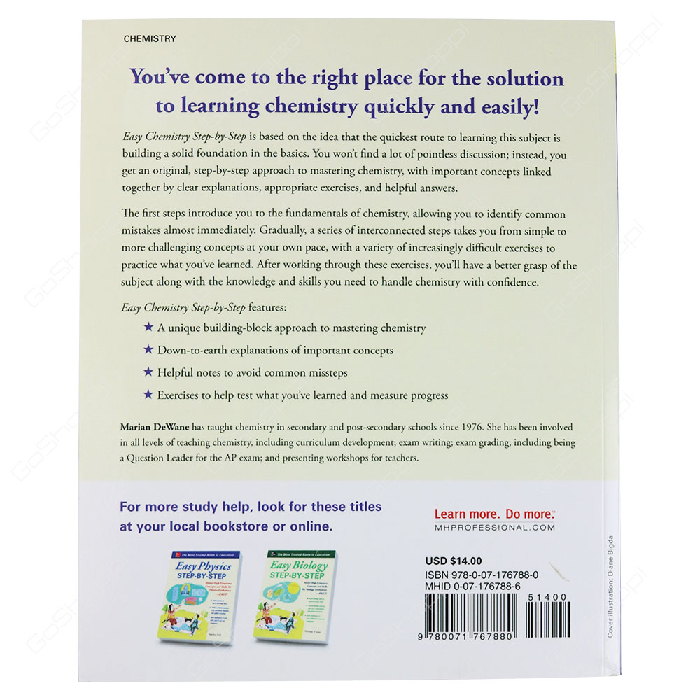 Easy Chemistry Step-By-Step By Marian DeWane