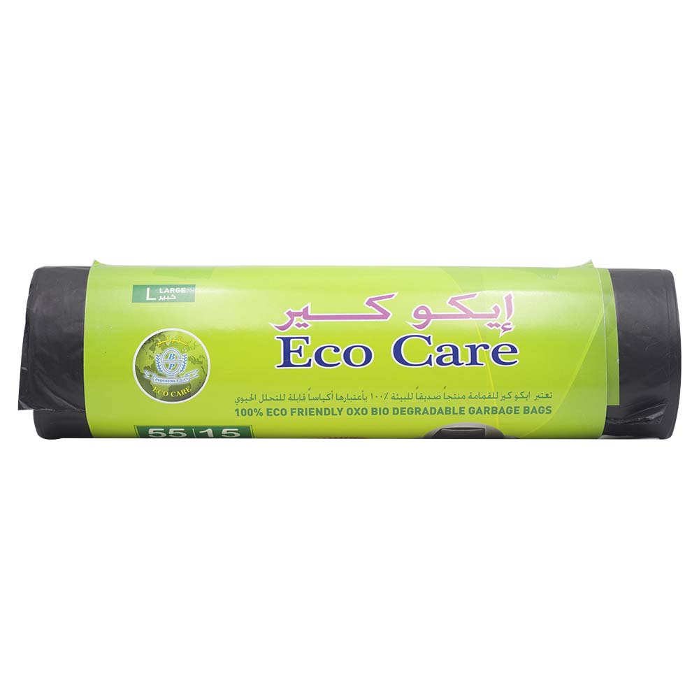 Eco Care Black Garbage Bags Large 15bags