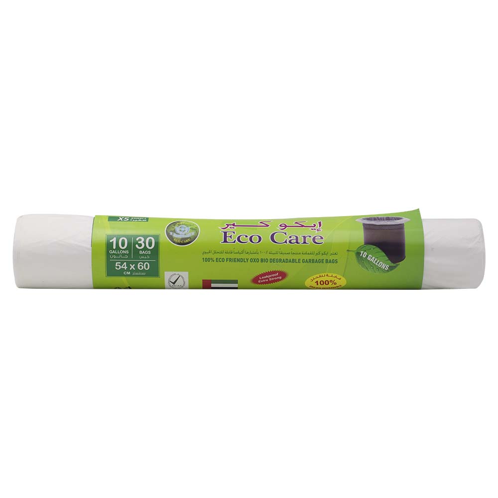 Eco Care White Garbage Bags X-Small 30bags