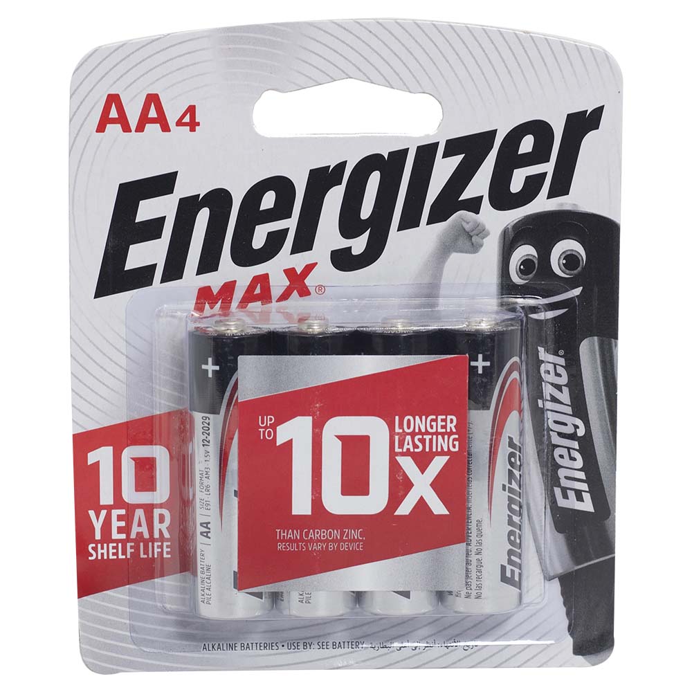 Energizer Max Batteries AA4 4pcs