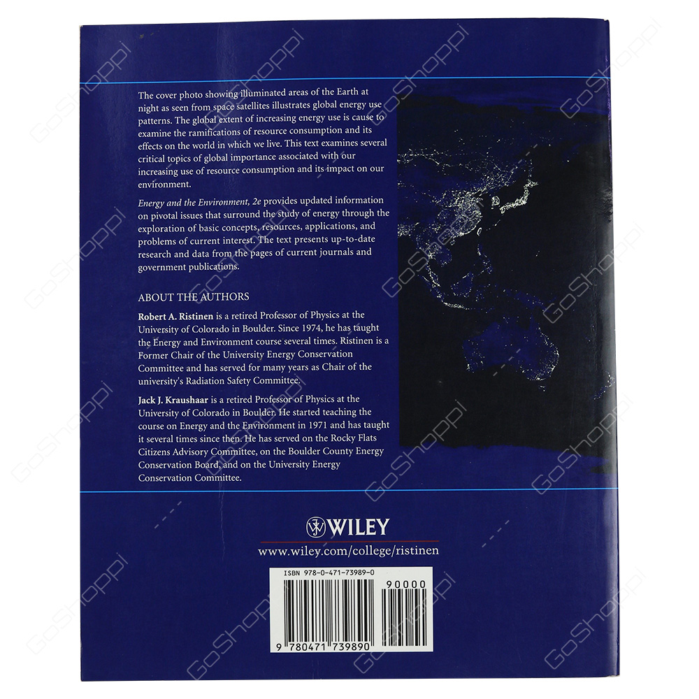 Energy And The Environment By Robert A. Ristinen